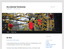 Tablet Screenshot of accidentalverbosity.com
